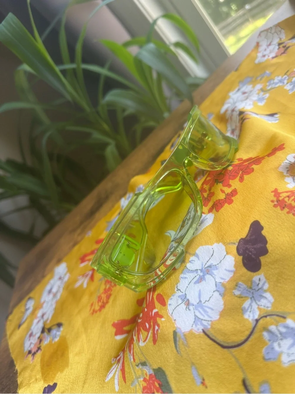 Versace Translucent Lime Green Sunglasses